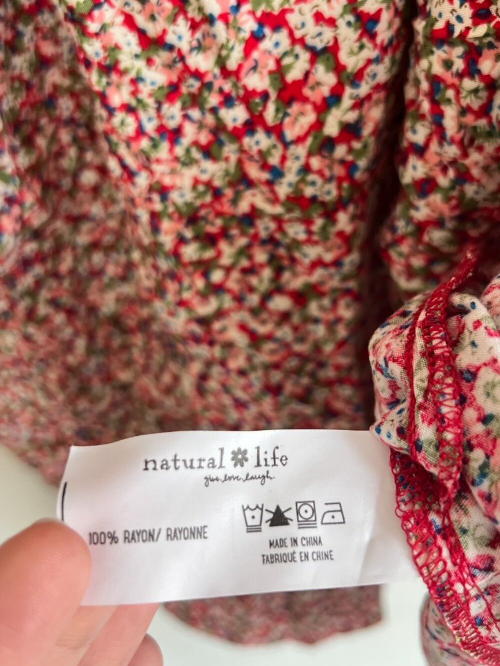 Natural Life Ditsy Floral Printed Stella V-Neck Babydoll Dress - Picture 5 of 6